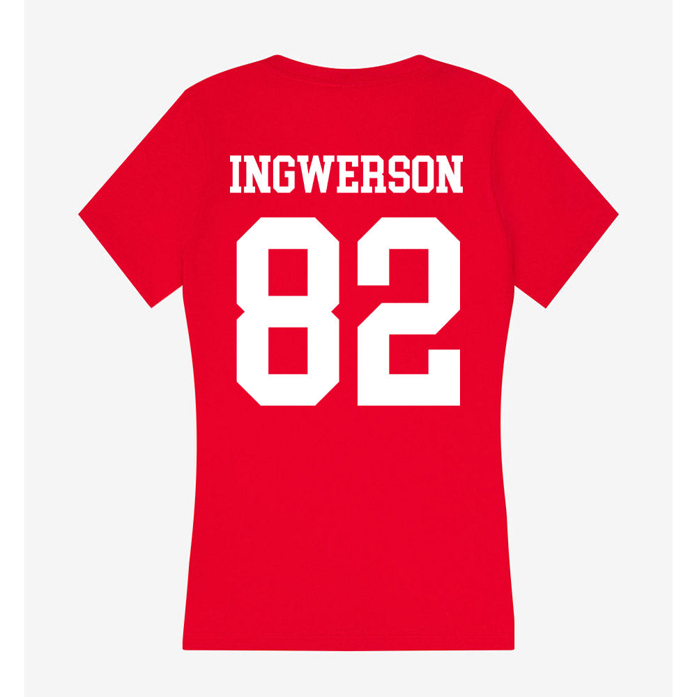 Nebraska - NCAA Football : Eric Ingwerson - Women's V-Neck T-Shirt-1