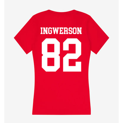 Nebraska - NCAA Football : Eric Ingwerson - Women's V-Neck T-Shirt-1