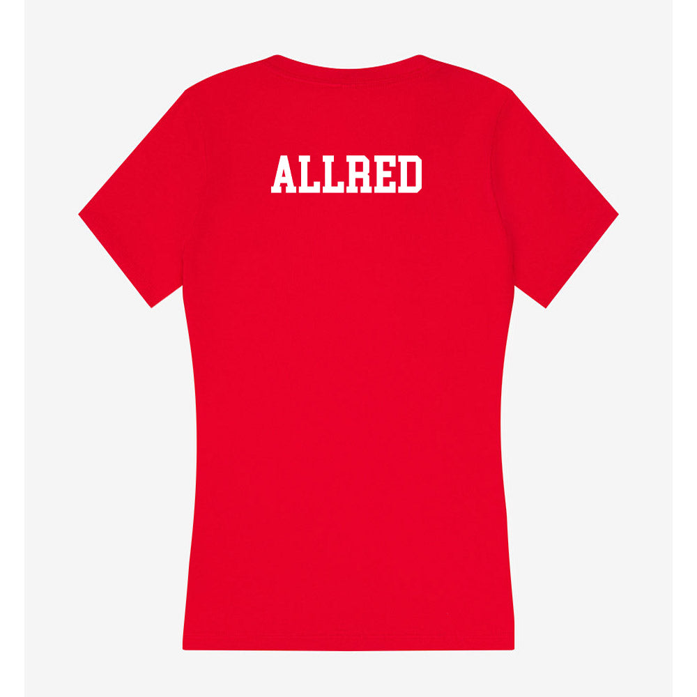 Nebraska - NCAA Wrestling : Silas Allred - Women's V-Neck T-Shirt-1
