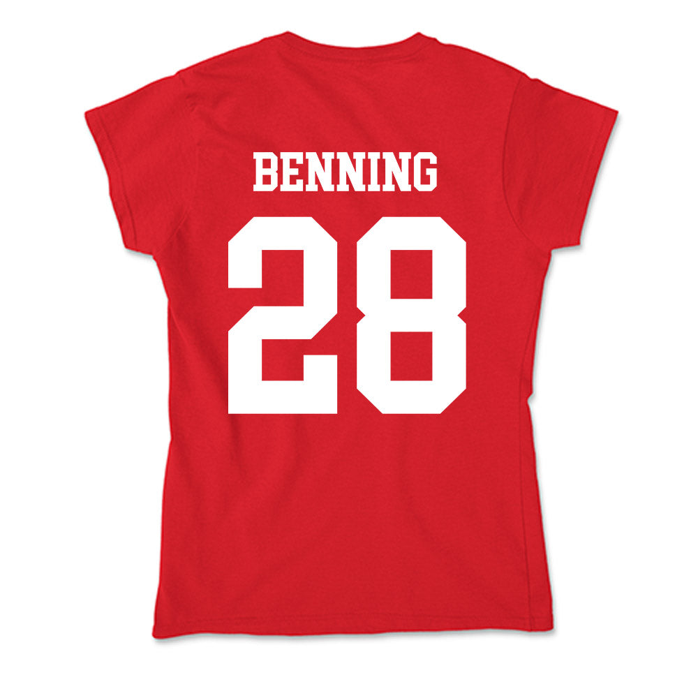 Nebraska - NCAA Football : Caleb Benning - Soft Style Women’s T-Shirt-1