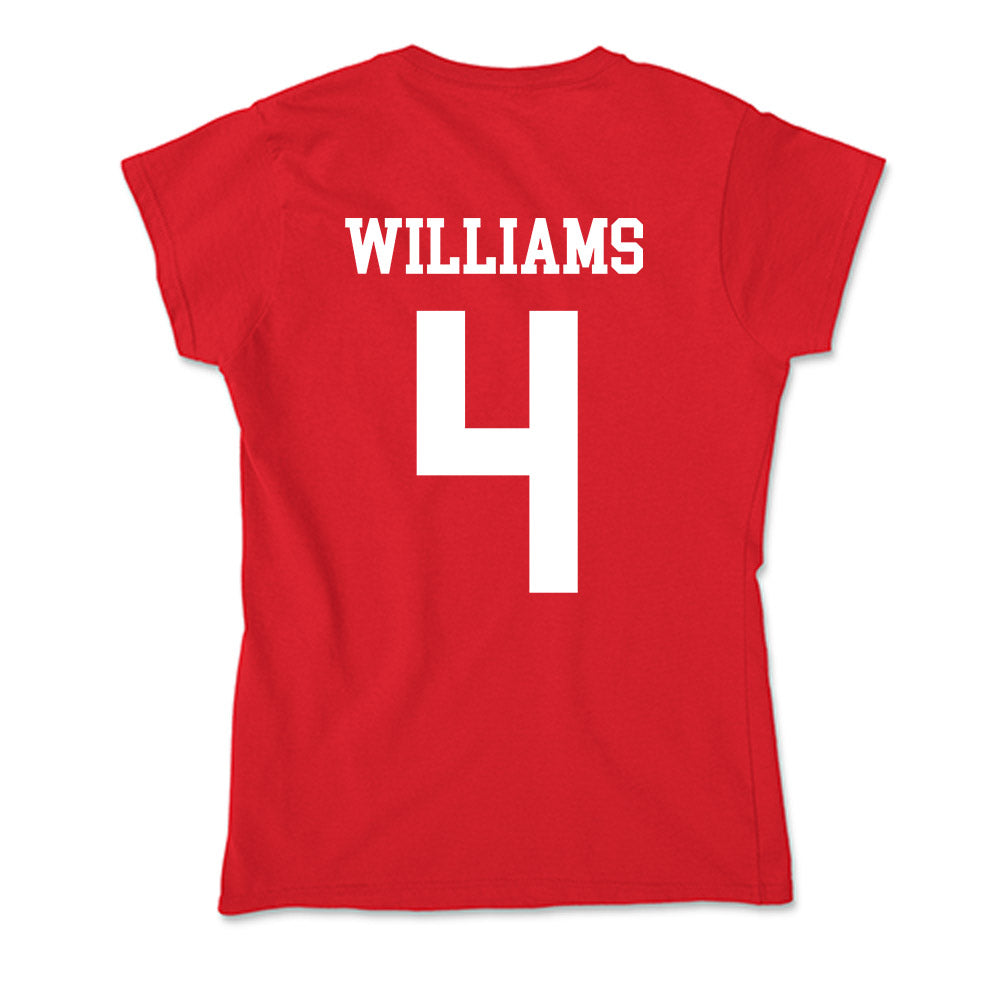 Nebraska - NCAA Women's Soccer : Karli Williams - Soft Style Women’s T-Shirt-1