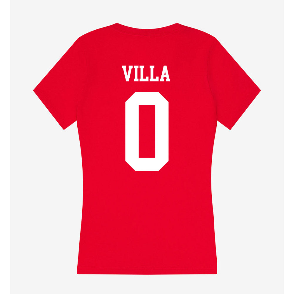 Nebraska - NCAA Women's Soccer : Cece Villa - Women's V-Neck T-Shirt-1