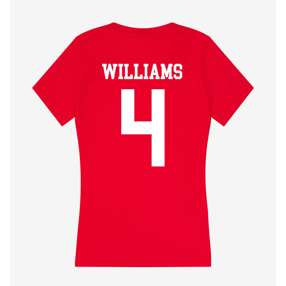 Nebraska - NCAA Women's Soccer : Karli Williams - Women's V-Neck T-Shirt-1