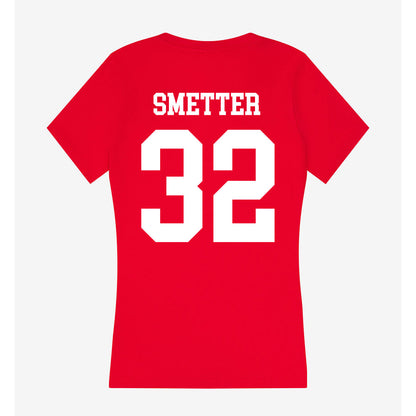 Nebraska - NCAA Softball : Ashley Smetter - Women's V-Neck T-Shirt-1