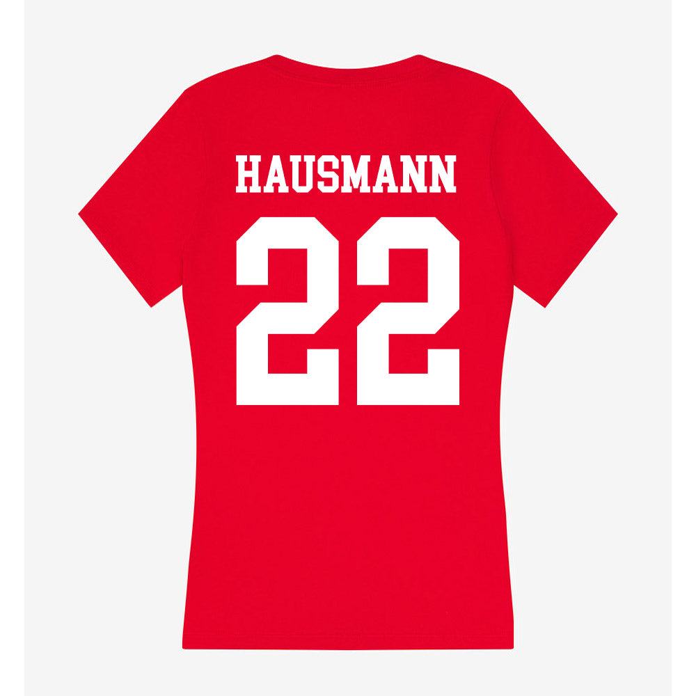 Nebraska - NCAA Football : Ashton Hausmann - Women's V-Neck T-Shirt-1