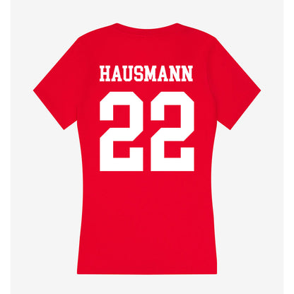 Nebraska - NCAA Football : Ashton Hausmann - Women's V-Neck T-Shirt-1