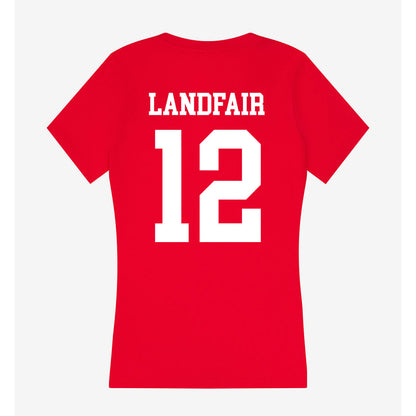 Nebraska - NCAA Women's Volleyball : Taylor Landfair - Women's V-Neck T-Shirt-1