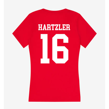 Nebraska - NCAA Women's Bowling : Brenna Hartzler - Women's V-Neck T-Shirt-1
