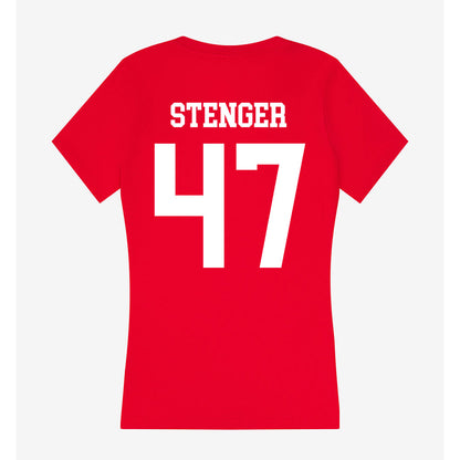Nebraska - NCAA Football : Gage Stenger - Women's V-Neck T-Shirt-1