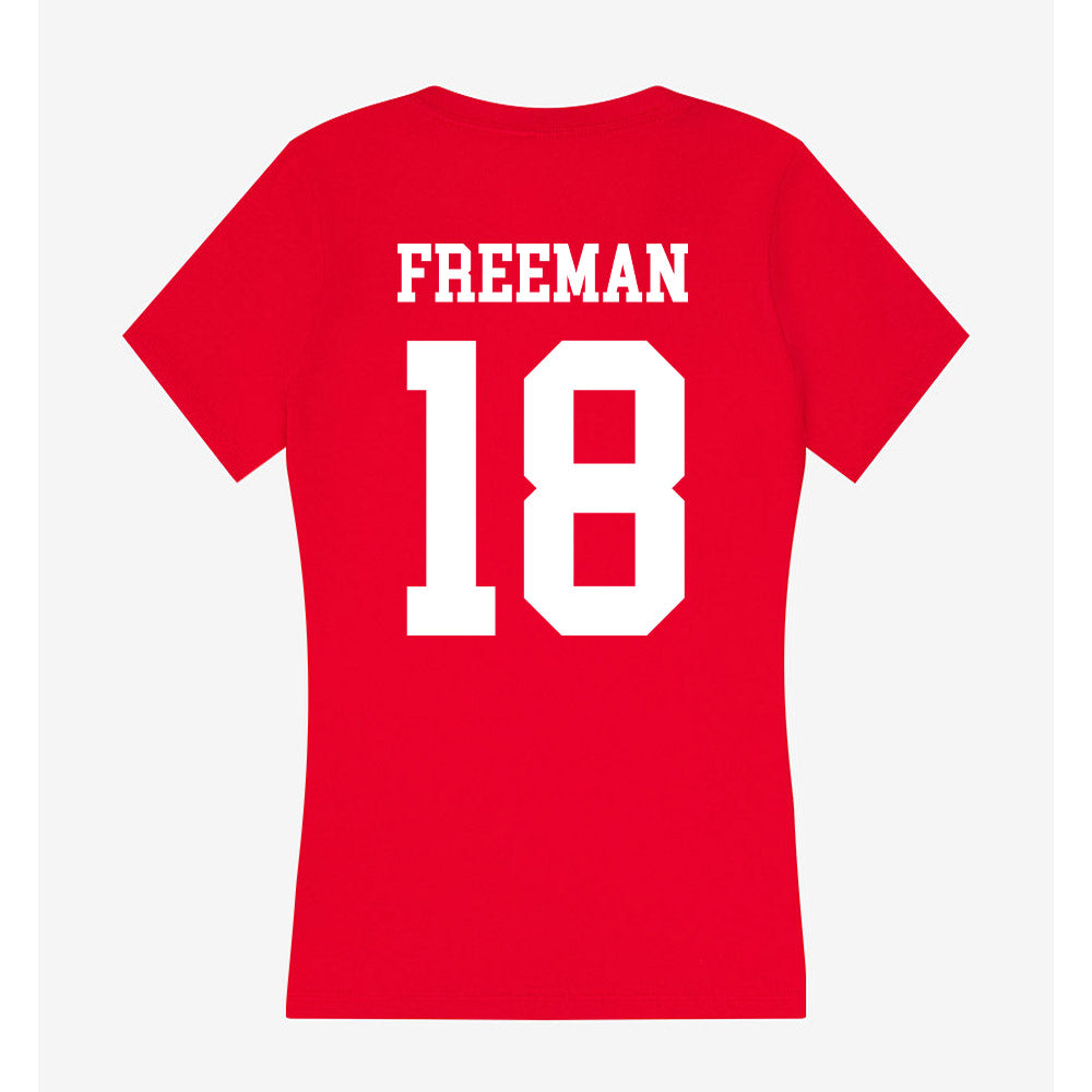 Nebraska - NCAA Baseball : Preston Freeman - Women's V-Neck T-Shirt-1