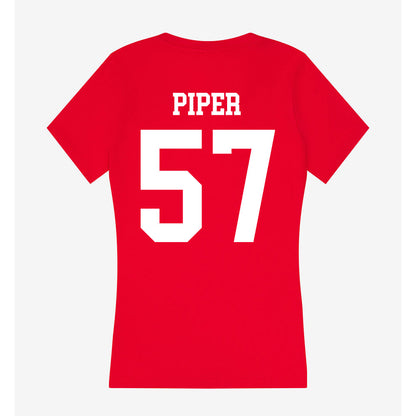 Nebraska - NCAA Football : Ethan Piper - Women's V-Neck T-Shirt-1