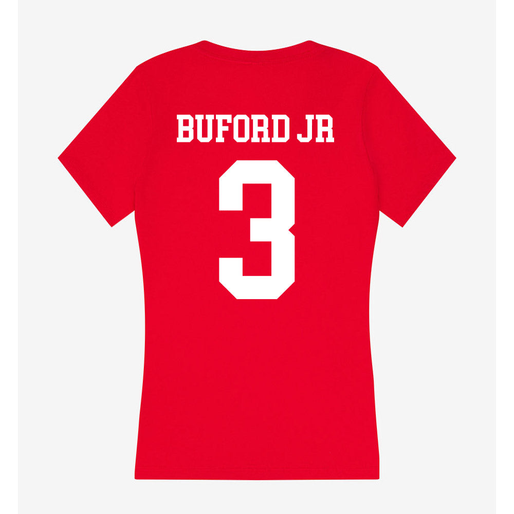 Nebraska - NCAA Football : Marques Buford Jr - Women's V-Neck T-Shirt-1