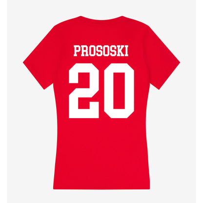 Nebraska - NCAA Women's Soccer : Emma Prososki - Women's V-Neck T-Shirt-1