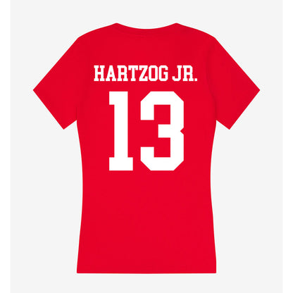 Nebraska - NCAA Football : Malcolm Hartzog Jr. - Women's V-Neck T-Shirt-1
