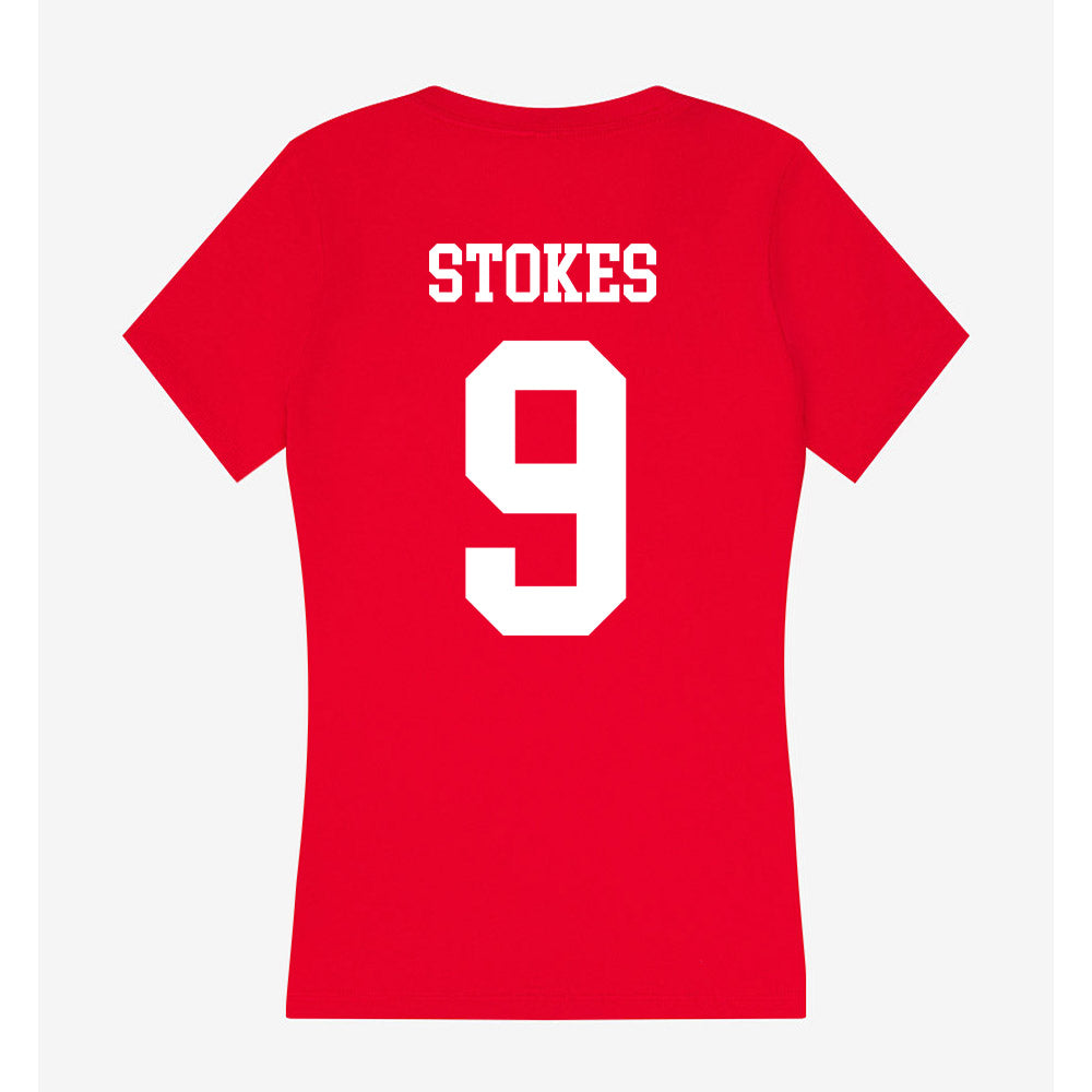 Nebraska - NCAA Men's Soccer : Rhett Stokes - Women's V-Neck T-Shirt-1