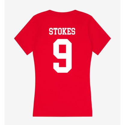 Nebraska - NCAA Men's Soccer : Rhett Stokes - Women's V-Neck T-Shirt-1