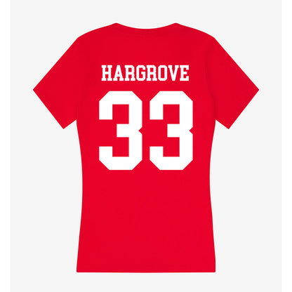 Nebraska - NCAA Women's Basketball : Amiah Hargrove - Women's V-Neck T-Shirt-1