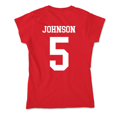 Nebraska - NCAA Women's Basketball : Claire Johnson - Soft Style Women’s T-Shirt-1