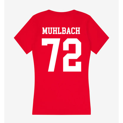 Nebraska - NCAA Softball : Carlie Muhlbach - Women's V-Neck T-Shirt-1
