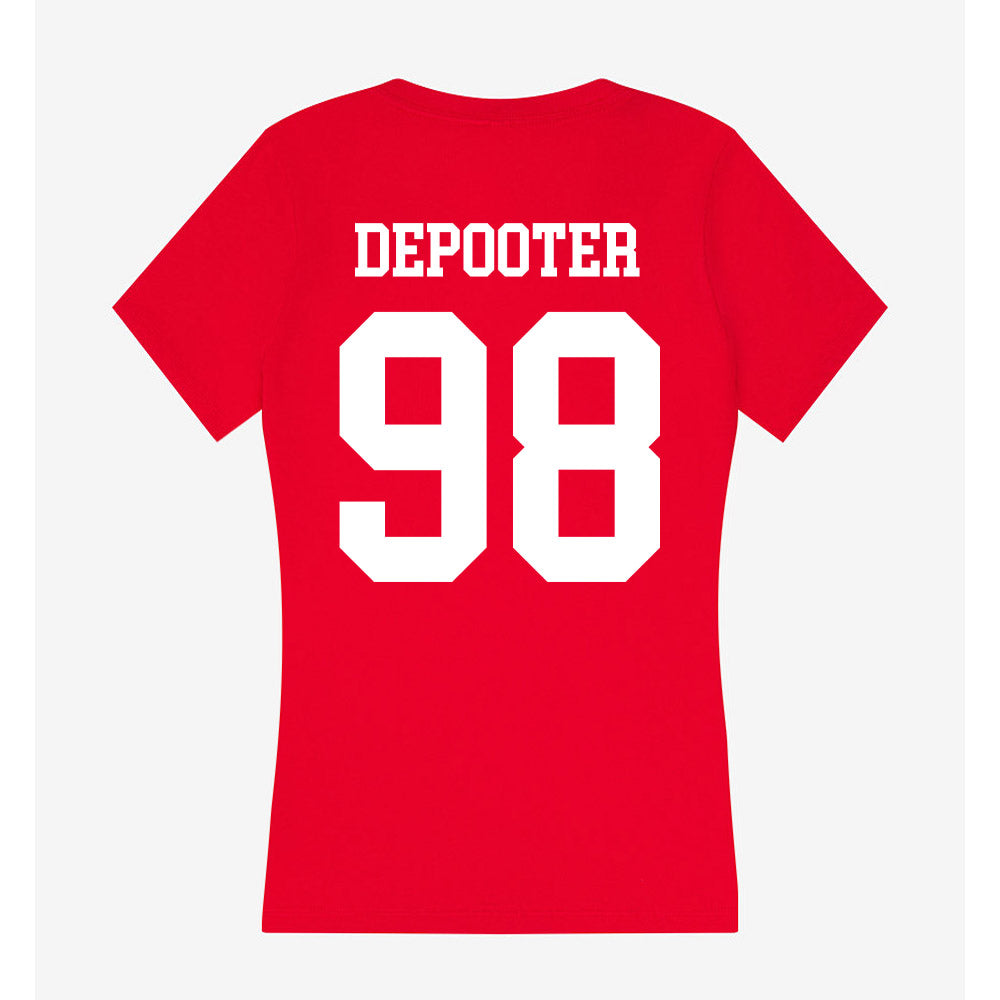 Nebraska - NCAA Football : Will DePooter - Women's V-Neck T-Shirt-1