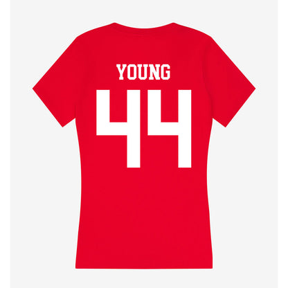 Nebraska - NCAA Football : Aiden Young - Women's V-Neck T-Shirt-1