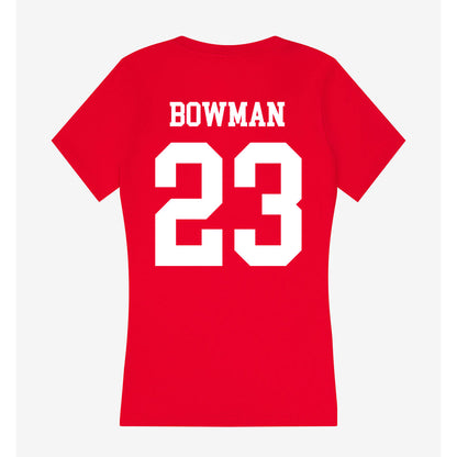 Nebraska - NCAA Women's Bowling : Kathryn Bowman - Women's V-Neck T-Shirt-1