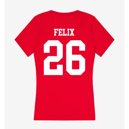 Nebraska - NCAA Softball : Alina Felix - Women's V-Neck T-Shirt-1