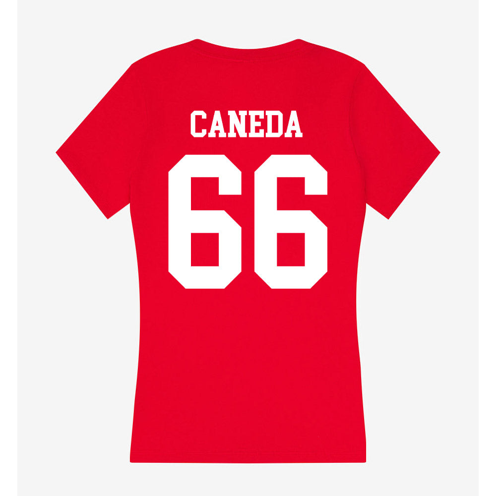 Nebraska - NCAA Softball : Katelyn Caneda - Women's V-Neck T-Shirt-1