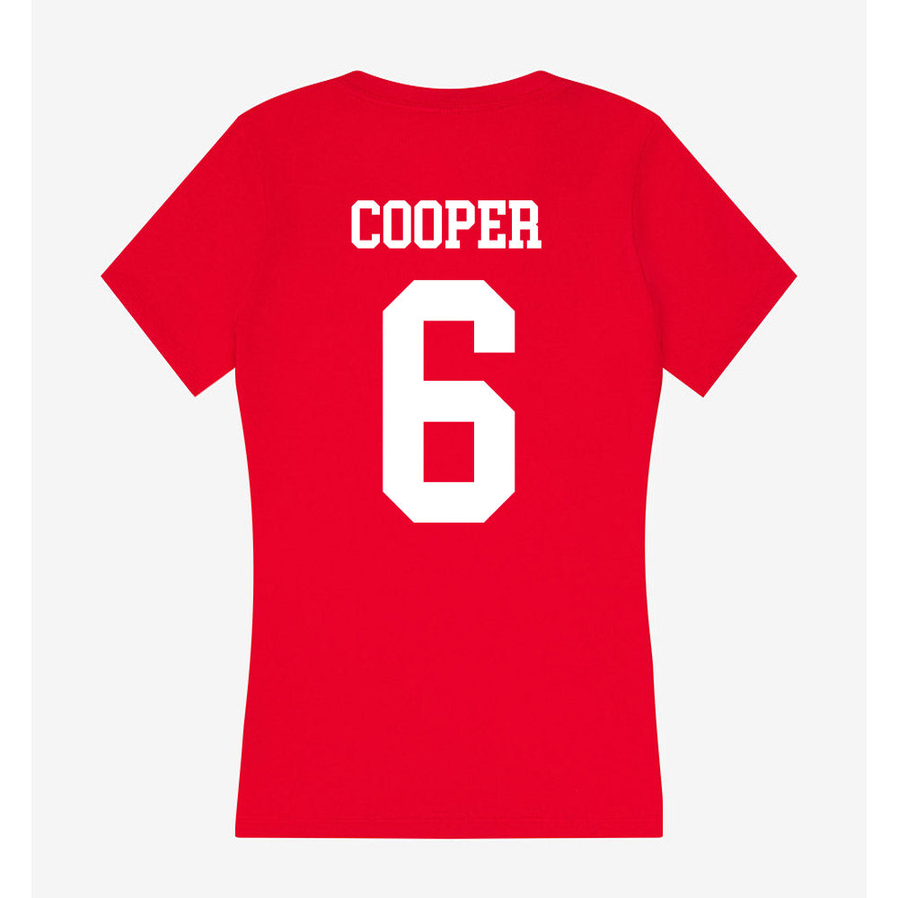 Nebraska - NCAA Men's Basketball : Will Cooper - Women's V-Neck T-Shirt-1