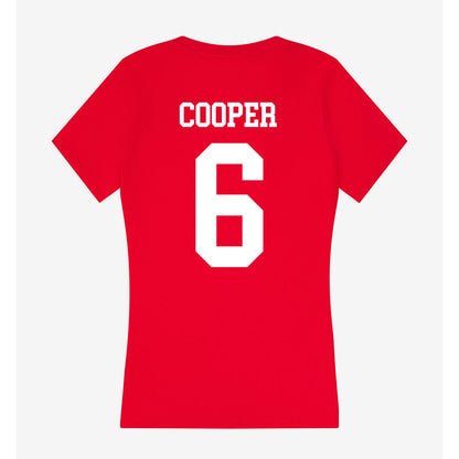 Nebraska - NCAA Men's Basketball : Will Cooper - Women's V-Neck T-Shirt-1