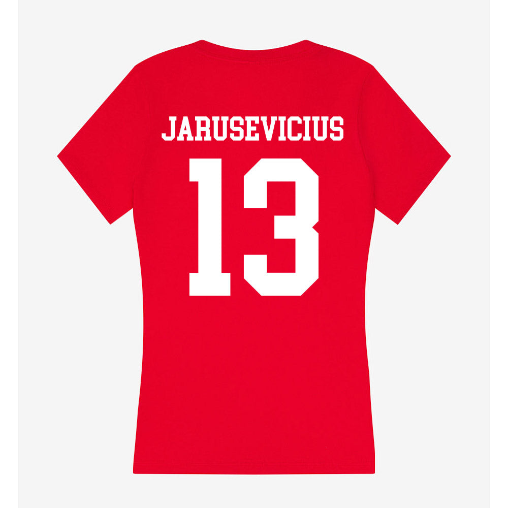 Nebraska - NCAA Men's Basketball : Ugnius Jarusevicius - Women's V-Neck T-Shirt-1