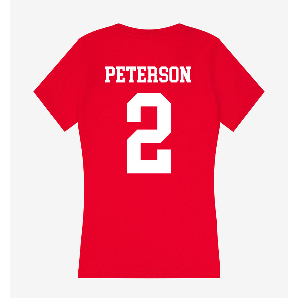 Nebraska - NCAA Women's Soccer : Haley Peterson - Women's V-Neck T-Shirt-1