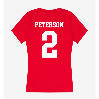 Nebraska - NCAA Women's Soccer : Haley Peterson - Women's V-Neck T-Shirt-1