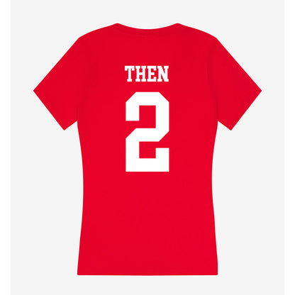 Nebraska - NCAA Women's Soccer : Alyse Then - Women's V-Neck T-Shirt-1