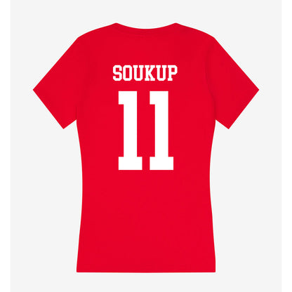 Nebraska - NCAA Football : Bode Soukup - Women's V-Neck T-Shirt-1