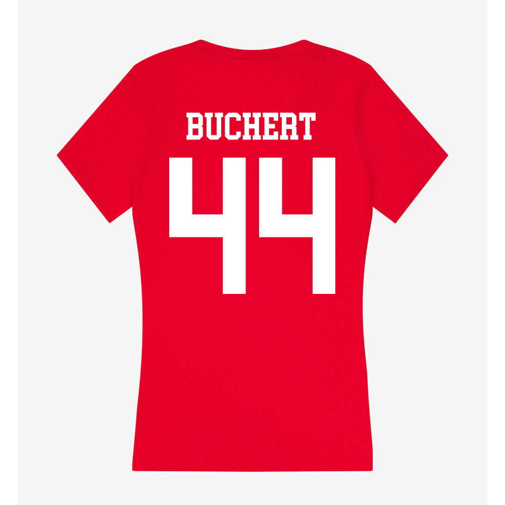 Nebraska - NCAA Women's Bowling : Desiree Buchert - Women's V-Neck T-Shirt-1