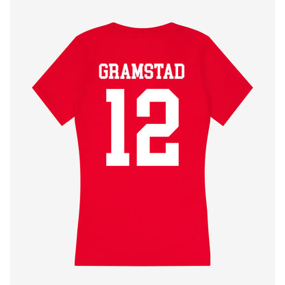 Nebraska - NCAA Football : Jalyn Gramstad - Women's V-Neck T-Shirt-1