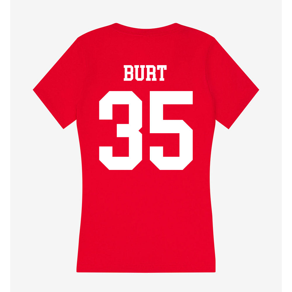 Nebraska - NCAA Men's Basketball : Henry Burt - Women's V-Neck T-Shirt-1