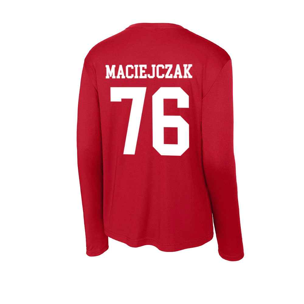 Nebraska - NCAA Football : Jason Maciejczak - Activewear Long Sleeve T-Shirt-1