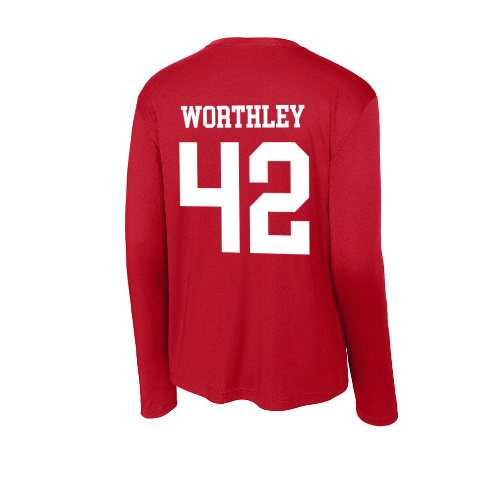 Nebraska - NCAA Baseball : Jalen Worthley - Activewear Long Sleeve T-Shirt-1