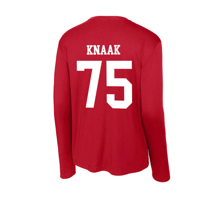 Nebraska - NCAA Football : Tyler Knaak - Activewear Long Sleeve T-Shirt-1