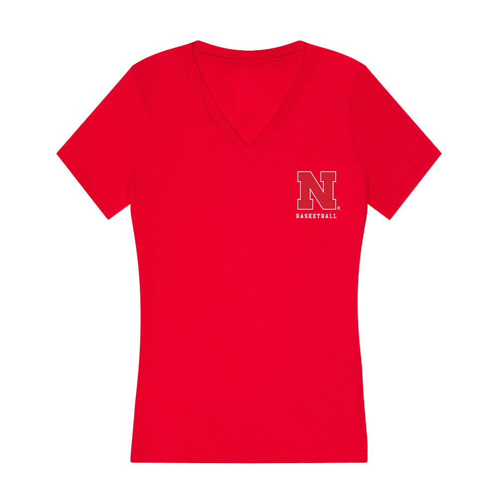 Nebraska - NCAA Women's Basketball : Amiah Hargrove - Women's V-Neck T-Shirt-0