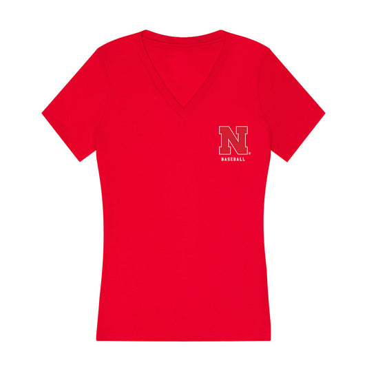 Nebraska - NCAA Baseball : Jett Buck - Women's V-Neck T-Shirt-0