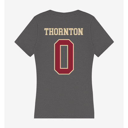 Boston College - NCAA Football : Omar Thornton - Women's V-Neck T-Shirt-1