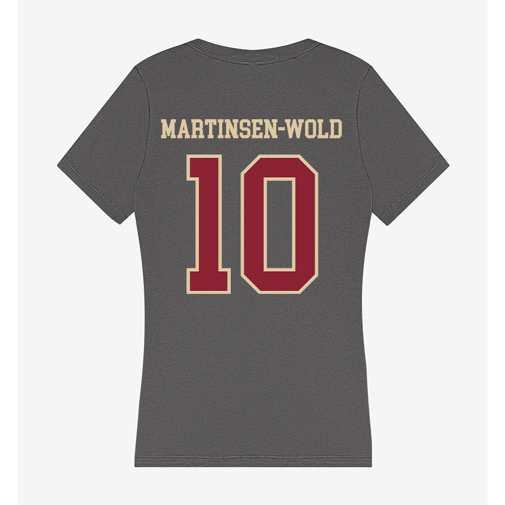 Boston College - NCAA Men's Soccer : Sander Martinsen-Wold - Women's V-Neck T-Shirt-1