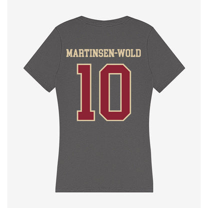Boston College - NCAA Men's Soccer : Sander Martinsen-Wold - Women's V-Neck T-Shirt-1