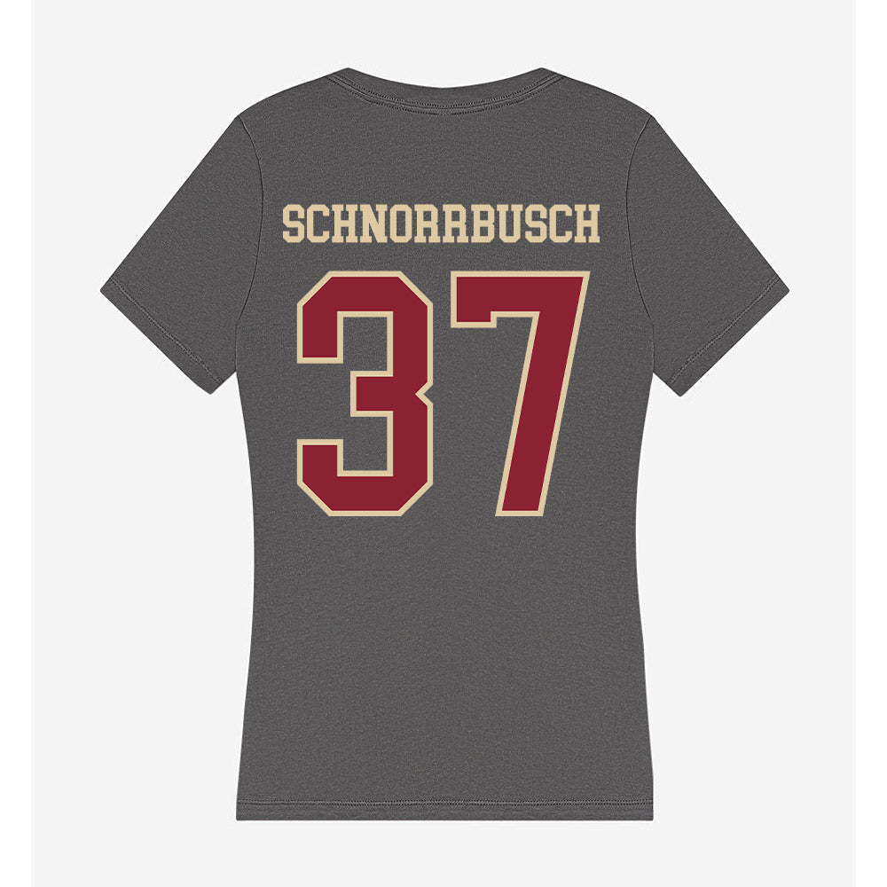 Boston College - NCAA Football : Zach Schnorrbusch - Women's V-Neck T-Shirt-1