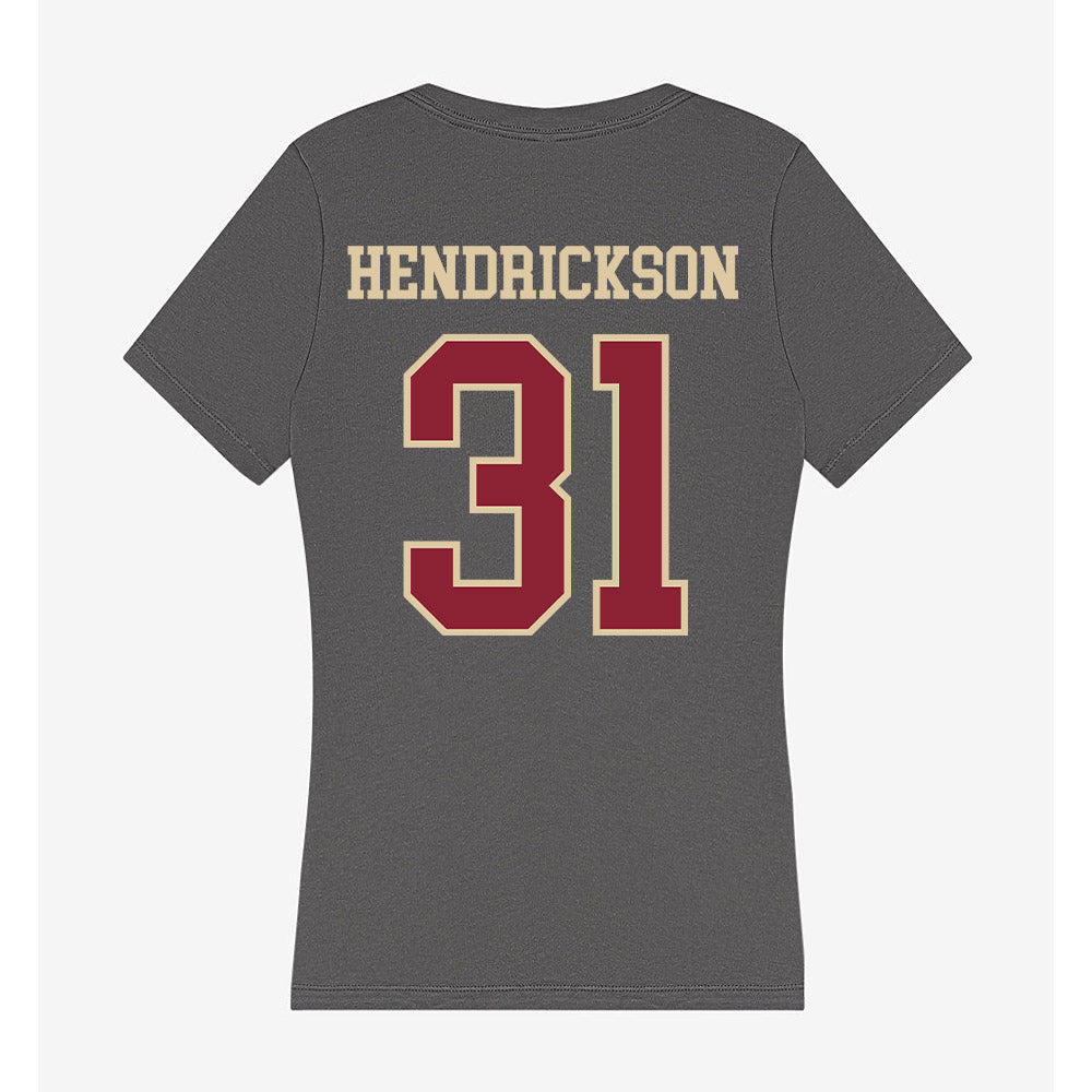 Boston College - NCAA Baseball : Carter Hendrickson - Women's V-Neck T-Shirt-1