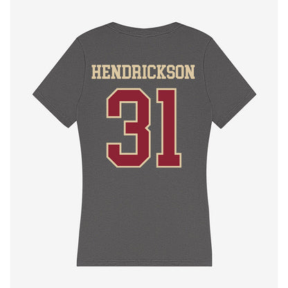 Boston College - NCAA Baseball : Carter Hendrickson - Women's V-Neck T-Shirt-1