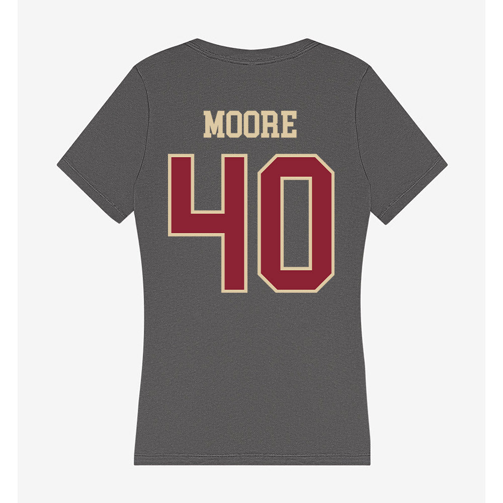 Boston College - NCAA Men's Ice Hockey : William Moore - Women's V-Neck T-Shirt-1